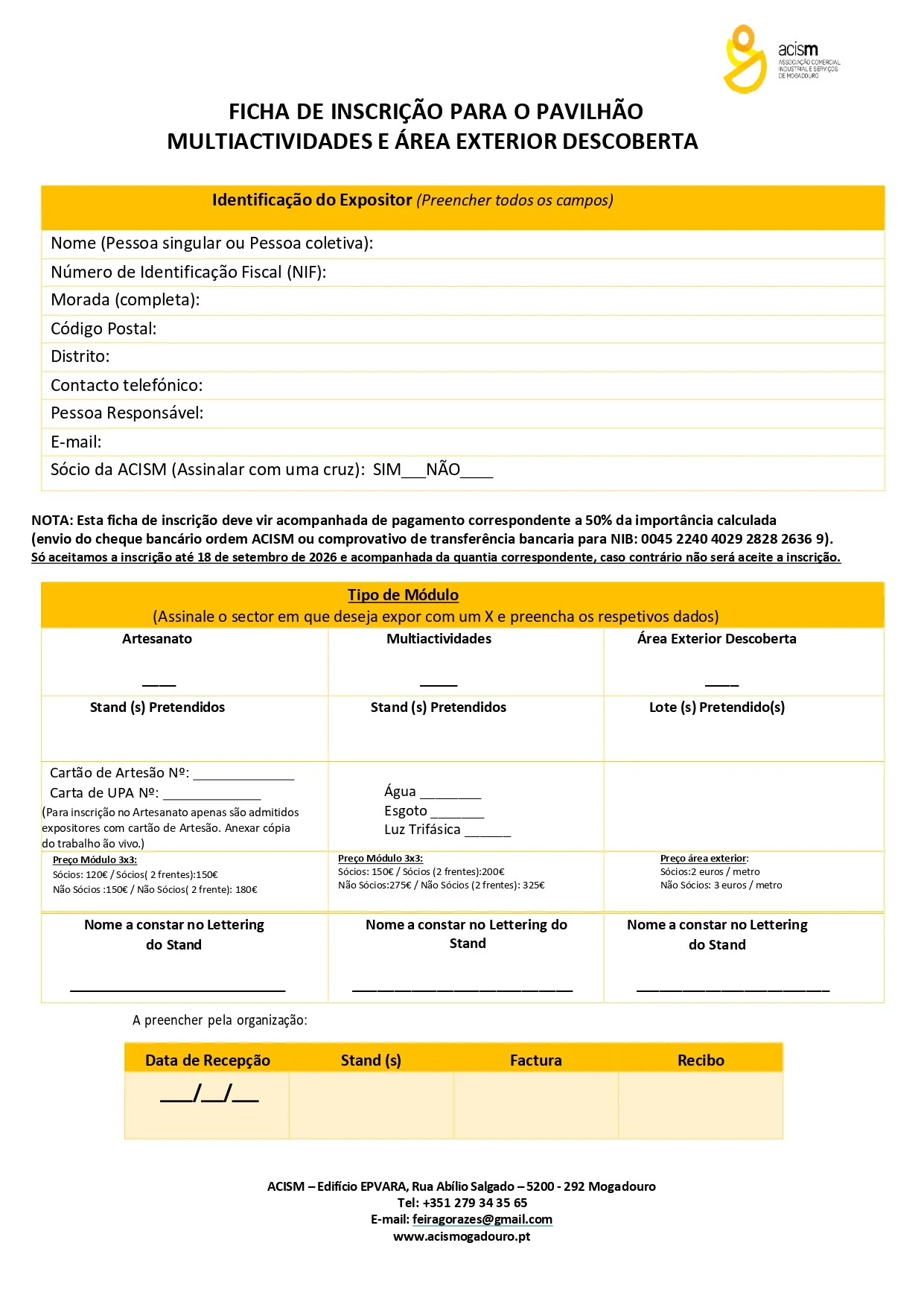 FICHA INSCRIÇÃO GORAZES